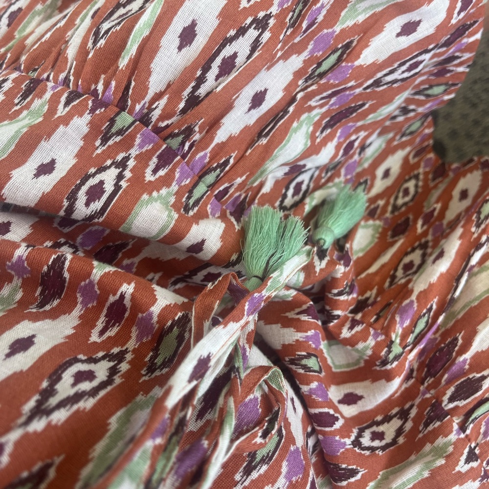 Pull&Bear Orange And Purple Patterned Dress - image 3